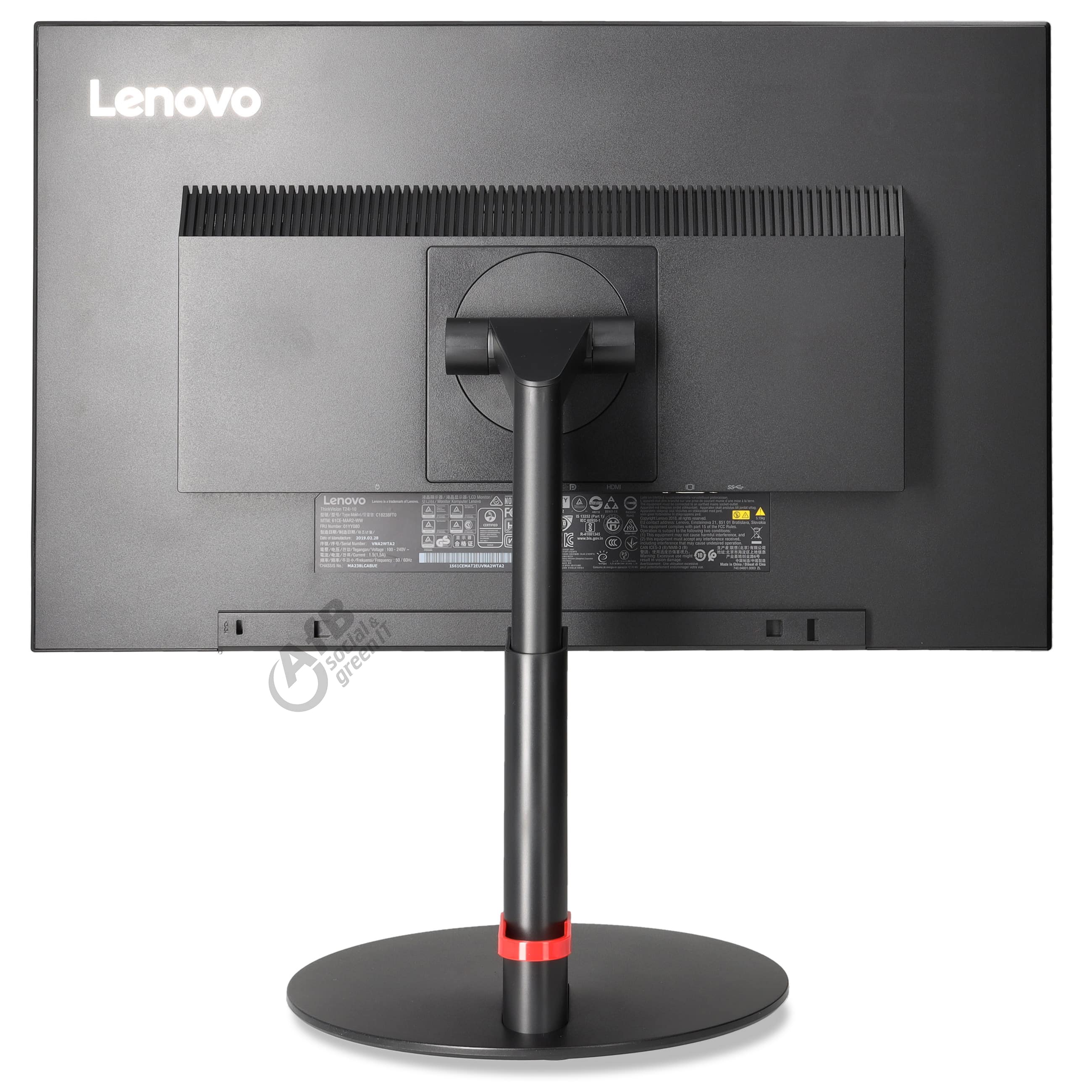 Lenovo ThinkVision T24i-10 - 23,8 Zoll - 1920 x 1080 FHD - 4 ms - Schwarz